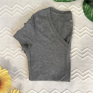 Womens Heather Grey V-Neck T-Shirt